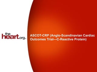 ASCOT-CRP (Anglo-Scandinavian Cardiac
Outcomes Trial—C-Reactive Protein)
 