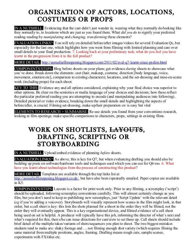 Marking criteria soas image