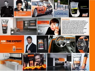Mood Board
I wanted to create a mood board so that I can gather a
selection of shapes and colours based on the brand and the
brands products. From my mood board I can see that the
colours used are mainly Black, Orange and Silver. Most
images include clean, linear lines with the occasional
smooth, sleek curve. All images portray the theme
Sophisticated and Professional which is key to the target
audience of my product. One of the reasons that I
completeda mood board was that I can use it as
inspiration when designing my product, allowing me to
incorporate some parts of products into my design.
 