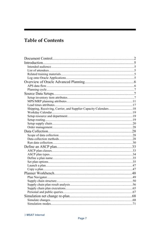 Oracle Ascp User Guide.pdf Ascp training manual_v1.2 | DOC