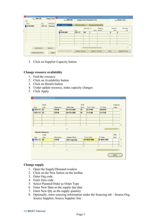 Oracle Ascp User Guide.pdf Ascp training manual_v1.2 | DOC