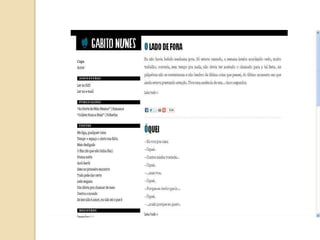 As crônicas nos blogs