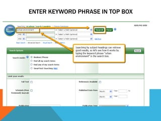 ENTER KEYWORD PHRASE IN TOP BOX