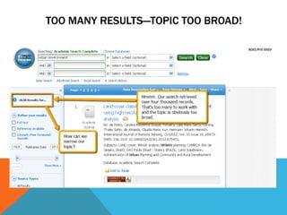 TOO MANY RESULTS—TOPIC TOO BROAD!