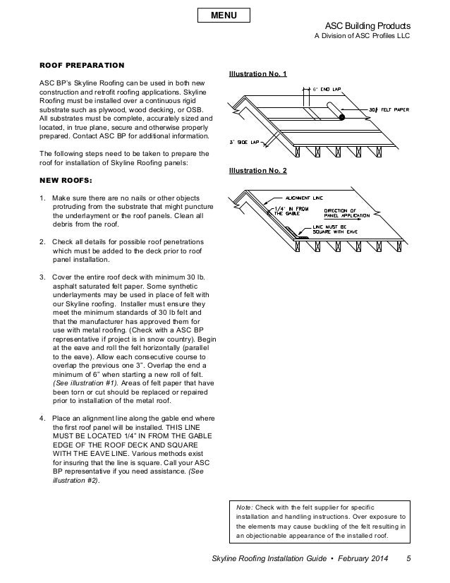 ASC Skyline Roofing Installation Manual