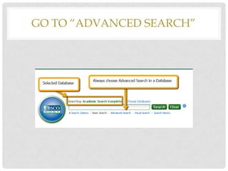 GO TO “ADVANCED ”

 