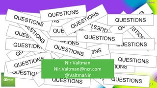#RSAC
41
QUESTIONS
QUESTIONS
QUESTIONS
QUESTIONS
QUESTIONS
QUESTIONS
Nir Valtman
Nir.Valtman@ncr.com
@ValtmaNir
 