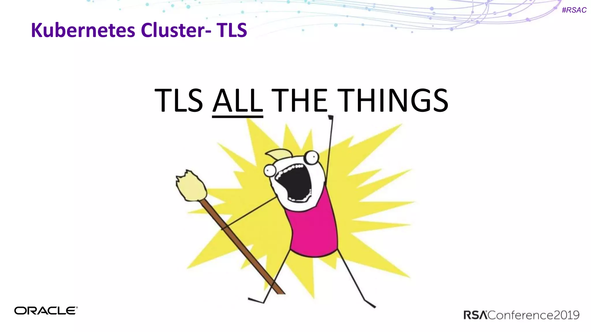 #RSAC
Kubernetes Cluster- TLS
TLS ALL THE THINGS
 