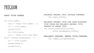 Implementasi Algoritma Djikstra | PPTX