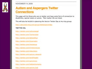 List of People to Follow Autism and Aspergers Twitter Connections  