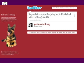 Tweet @petsaretalking Any advice about helping an AS kid deal with bullies? 