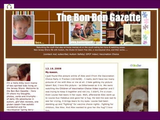 The Bon Bon Gazette Welcome to the Bon Bon Gazette - here I’ll share my thoughts, photos, vents and triumphs - of daily life adventures in autism, gfcf diet reviews, one gluten casein free autistic wonderkid and his neurotypical “going dairy-free” sibling. 