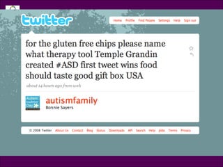 Prizes <ul><li>Tweet @autismfamily </li></ul><ul><ul><li>For the gluten free chips please name what therapy tool Temple Gr...