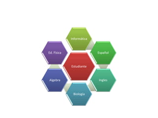 Estudiante
Informática
Español
Ingles
Biología
Algebra
Ed. Física
 