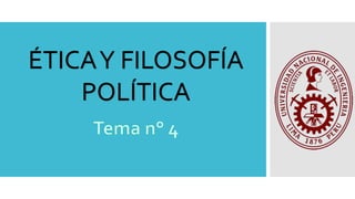 ÉTICAY FILOSOFÍA
POLÍTICA
 