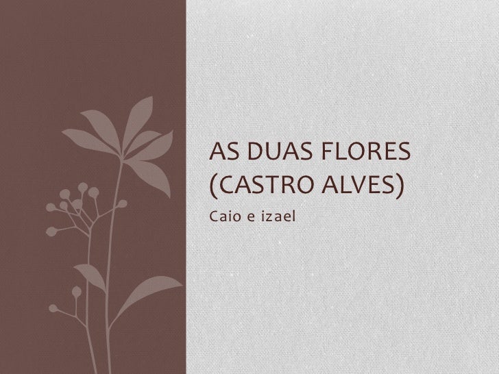 Poema As Duas Rosas Castro Alves Vivendo A Vida A Dois