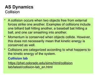 Collide Example AS Leveel Dynamics 9702 Physics syllabus | PPTX