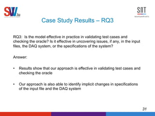 Model Based Test Validation and Oracles for Data Acquisition Systems | PDF