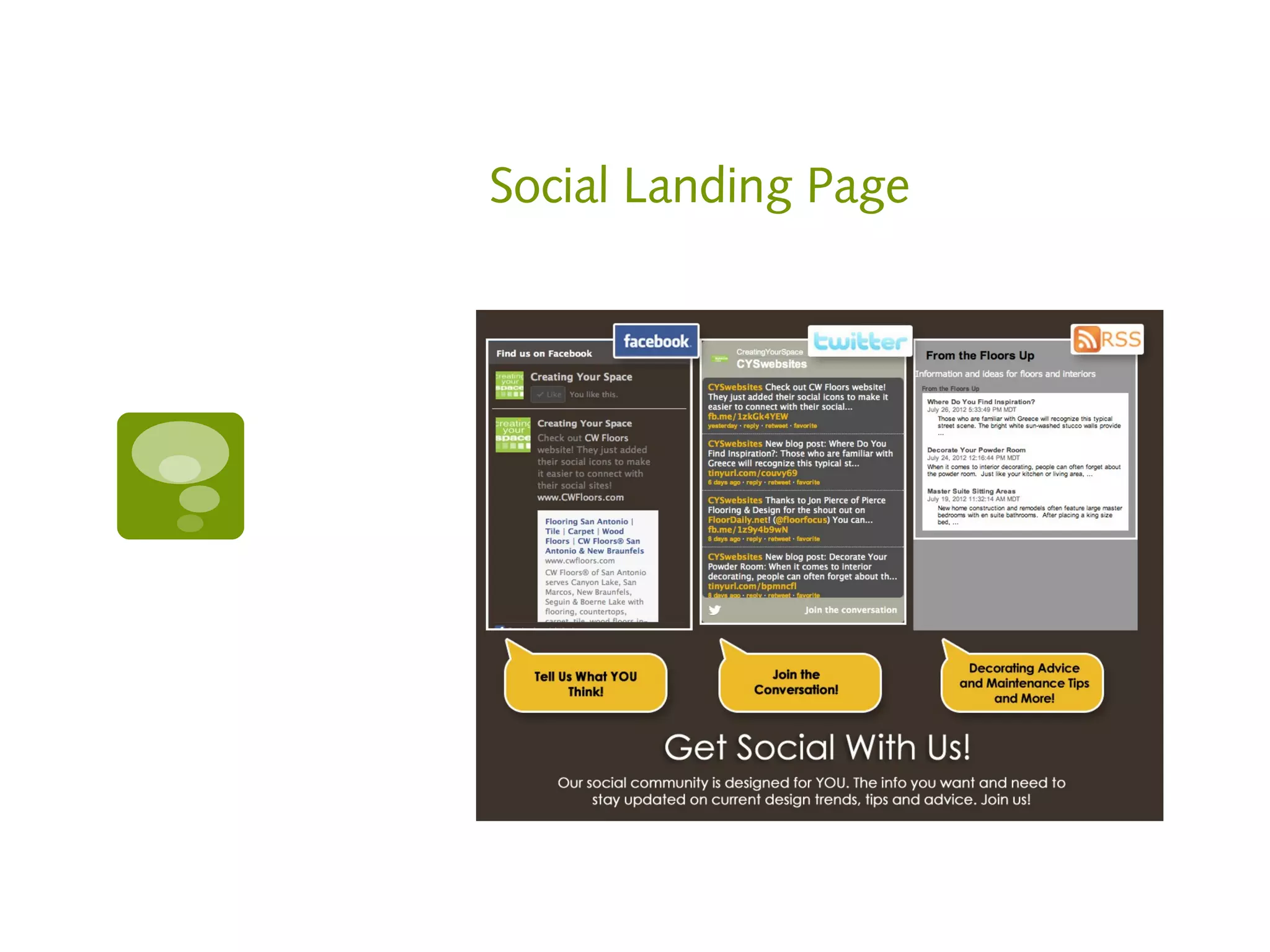 Social Landing Page
 