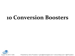 10 Conversion Boosters
 