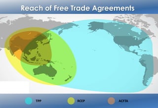 Reach of Free Trade Agreements
RCEPTPP ACFTA
 