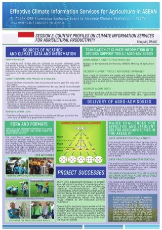 Effective Climate Information Services for Agriculture in ASEAN