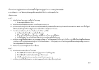 เนือหาก่ อนเรี ยน: ครู ผสอนควรอธิบายเกี่ยวกับสิ ทธิ ข้ นพื้นฐานและปฏิญญาสากลว่าด้วยสิ ทธิ มนุษยชน (UDHR)
้
ู้
ั
การสาธิ ตกิจกรรม: สาธิ ตวิธีแยกแยะสิ ทธิ พ้ืนฐานที่ประชาชนมีสิทธิ ได้รับในฐานะที่เป็ นพลเมืองโลก
ขันตอนการสอน:
้
คาบที่ 1
 ให้นกเรี ยนเขียนคาตอบของคาถามข้างล่างนี้ในกระดาษ
ั
o ประชาชนทุกคนมีสิทธิอะไรบ้าง?
 ให้นกเรี ยนแลกกันอ่านคาตอบ และเขียนรวบรวมเป็ นรายการบนกระดาน
ั
่
 แบ่งนักเรี ยนออกเป็ นกลุ่มเล็กๆ แล้วให้ระดมความคิดเกี่ยวกับสิ ทธิ อย่างน้อยสามข้อที่สมาชิกในกลุ่มเห็นอย่างเป็ นเอกฉันท์วาเป็ น “สากล” หรื อ “ขั้ นพื้นฐาน”
ั
่
ที่ใช้ได้กบประชาชนทุกคนไม่วาจะมีภูมิหลังด้านการเมืองหรื อทางวัฒนธรรมอย่างไรก็ตาม
 ให้นกเรี ยนเแลกเปลี่ยนความคิดเห็นภายในชั้นเรี ยนโดยใช้คาถามต่อไปนี้
ั
o ใครคือผูปกป้ องสิ ทธิ ข้ นพื้นฐานและขั้นเบื้องต้นของเรา
้
ั
ั
o สิ่ งใดอาจเกิดขึ้นได้กบสิ ทธิ เหล่านั้นในช่วงเวลาที่มีขอพิพาทหรื อสถานการณ์ที่ไม่สงบ
้
o ใครคือผูรับผิดชอบในการช่วยปกป้ องสิ ทธิ ของประชาชนหากมีความขัดแย้งอย่างรุ นแรง
้
 แจกปฏิญญาสากลว่าด้วยสิ ทธิมนุษยชน และใบงานมาตราปฏิญญาว่าด้วยสิ ทธิ มนุษยชนให้นกเรี ยน แล้วให้นกเรี ยนระบุสิทธิ ข้ นพื้นฐานที่สุดที่พลเมืองทุกคน
ั
ั
ั
ควรปกป้ อง จากนั้น แบ่งนักเรี ยนออกเป็ นกลุ่ม แล้วให้นกเรี ยนเลือกมาตรา 5 ข้อในปฏิญญาสากลว่าด้วยสิ ทธิ มนุษยชนซึ่ งมีความสาคัญมากที่สุด และอธิบาย
ั
ว่าเพราะเหตุใดข้อเหล่านั้นจึงสาคัญที่สุด
 นักเรี ยนแต่ละกลุ่มนาเสนอจุดยืนของตนหน้าชั้นเรี ยน
คาบที่ 2
 ให้นกเรี ยนเขียนตอบคาสั่งข้างล่างนี้ในกระดาษ
ั
o เขียนสิ ทธิ สามข้อที่พลเมืองควรได้รับตามปฏิญญาสากลว่าด้วยสิ ทธิ มนุษยชน
o เขียนสิ ทธิ สามข้อที่พลเมืองในประเทศในกลุ่มอาเซี ยนของคุณมี
o ให้นกเรี ยนแบ่งกันอ่านคาตอบ และเขียนรวบรวมเป็ นรายการบนกระดาน
ั
 แจกปฏิญญาสากลว่าด้วยสิ ทธิ มนุษยชน และรัฐธรรมนูญของประเทศในกลุ่มอาเซี ยนสองประเทศ
214

 