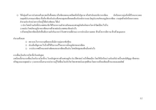 o ให้กลุ่มสร้างการนาเสนอด้วยภาพหรื อสื่ อผสม หรื อเขียนจดหมายเปิ ดผนึกถึงรัฐบาล หรื อสานักเลขาธิ การอาเซี ยน
นักเรี ยนควรมุ่งเน้นที่เป้ าหมาย (แผน
กลยุทธ์ประชาคมอาเซี ยน) ซึ่ งเกี่ยวข้องกับประเด็นของชุมชนที่สอดคล้องกับหลักการและวัตถุประสงค์ของกฎบัตรอาเซี ยน งานสุ ดท้ายนักเรี ยนควรตอบ
คาถามประจาหน่วยการเรี ยนรู ้ได้อย่างชัดเจน ได้แก่
1) ประโยชน์ร่วมกันที่ประเทศสมาชิกได้รับจากรวมตัวทางสังคมและเศรษฐกิจอันเกิดจากโลกาภิวฒน์มีอะไรบ้าง
ั
2) ผลประโยชน์ของภูมิภาคอาเซี ยนอาจท้าทายต่อประเทศสมาชิกอย่างไร
่
3) ด้วยเหตุใดอาเซี ยนจึงจาเป็ นต้องรวมตัวกันมากกว่าในทศวรรษที่ผานมา (การประเมินรวมยอด ด้านที่ 2-การตีความ ด้านที่ 4-มุมมอง)
คาถามท้ ายบท

่
o เพราะอะไรการบรรลุขอตกลงจึงมีความยุงยากซับซ้อน
้
o ประเด็นปั ญหาอะไรบ้างที่ได้รับการแก้ไขจากการตั้งกฎบัตรของอาเซี ยน
o การประกาศเป้ าหมายอย่างชัดเจนของอาเซี ยนเป็ นประโยชน์ต่อชุมชนท้องถิ่นอย่างไร

การเชื่ อมโยงกับรายวิชาอื่นในหลักสูตร
บทเรี ยนนี้สามารถเชื่อมโยงกับรายวิชาอื่นๆ ในหลักสู ตรทางด้านเศรษฐกิจ ประวัติศาสตร์ หน้าที่พลเมือง โดยให้นกเรี ยนร่ วมกันอภิปรายเรื่ องสนธิ สัญญา ข้อตกลง
ั
ปรัชญาและเหตุผลต่าง ๆ นอกจากนั้นสามารถนาความรู ้ไปเชื่อมโยงกับวิชาวิทยาศาสตร์และสุ ขศึกษาโดยการเปรี ยบเทียบเป้ าหมายและผลลัพธ์

82

 