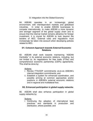 ASEAN Economic Community Blueprint | PDF