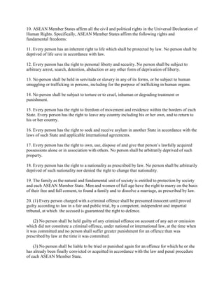 Asean human rights declaration | PDF