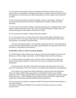 Asean human rights declaration | PDF