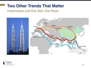 Two Other Trends That Matter
13
Urbanization and One Belt, One Road
 