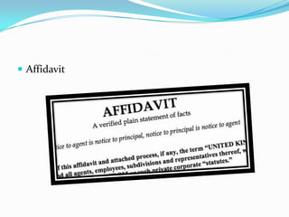  Affidavit
 