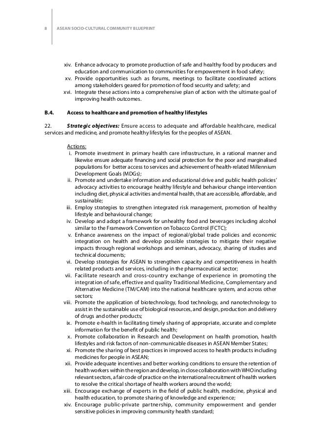 Asean Socio Cultural Community Blueprint