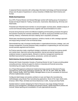A Seasoned Cfo   26 Jun 09