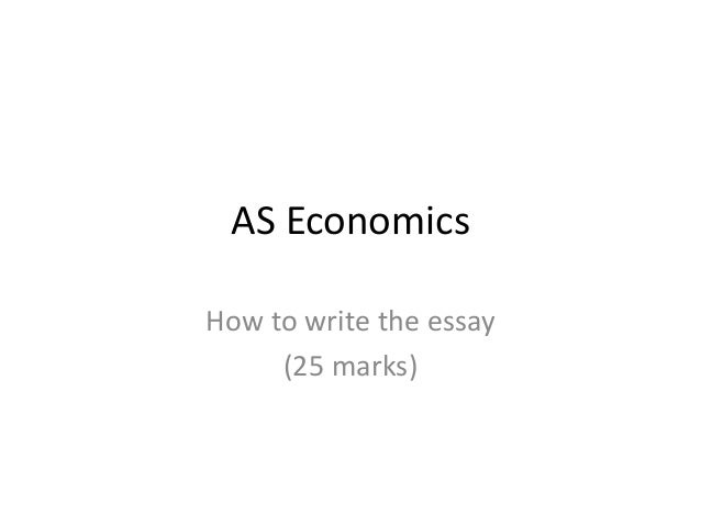 25 mark economics essay example