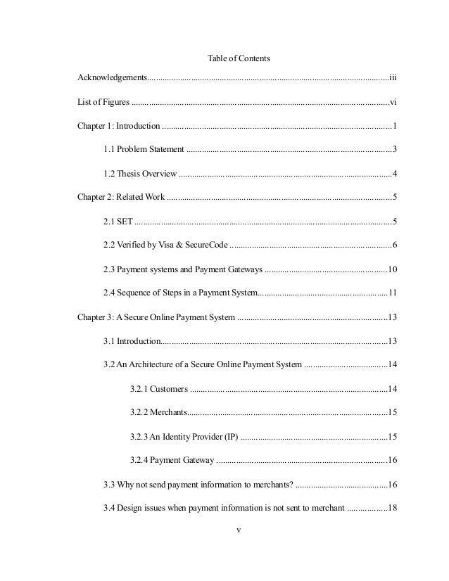 Online payment system thesis
