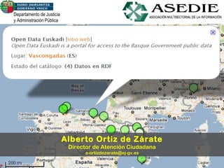 Departamento de Justicia y Administración Pública Alberto Ortiz de Zárate Director de Atención Ciudadana [email_address] 