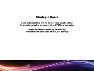 MatEd OverviewMatEd’s Vision is to be the focal point where industry, education and community collaborate to meet materials technology workforce needs.