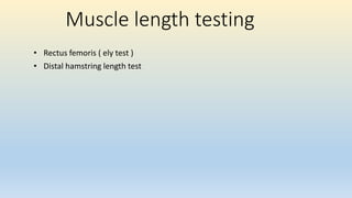 Eli Test Knee joint assessment | PPTX