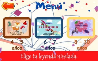 Elige tu leyenda nivelada.
4 – 5
años
6 – 7
años
8 – 10
años
 