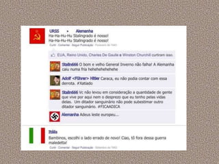 A segunda guerra mundial no facebook