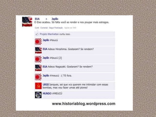 A segunda guerra mundial no facebook