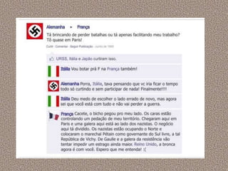 A segunda guerra mundial no facebook
