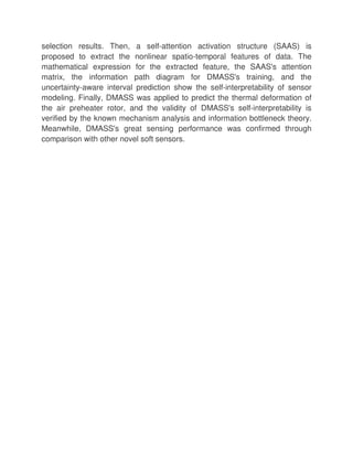 A Self Interpretable Soft Sensor Based On Deep Learning And Multiple A Self Interpretable Soft Sensor Based On Deep Learning And Multiple