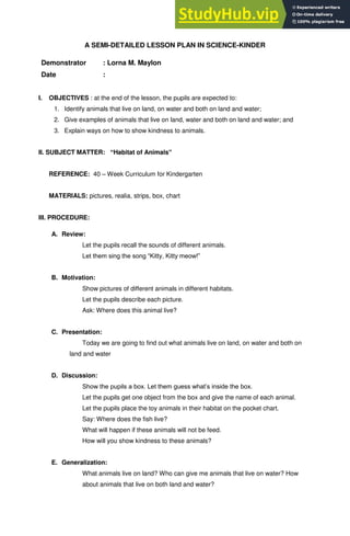 3rd Grade Science Lesson Plans On Animals