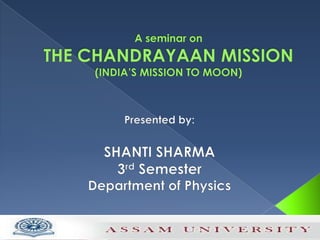 A seminar on chandrayaan mission