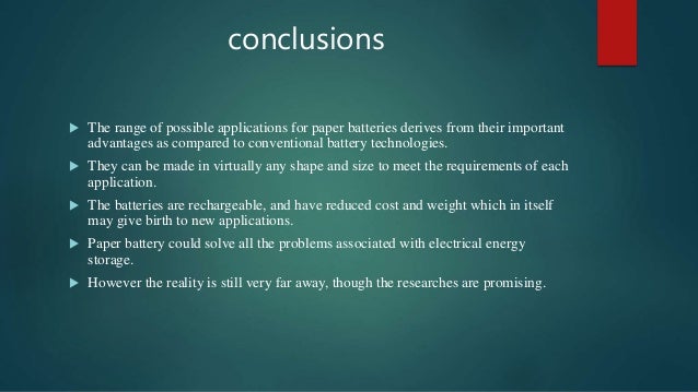 Conclusion paper battery image
