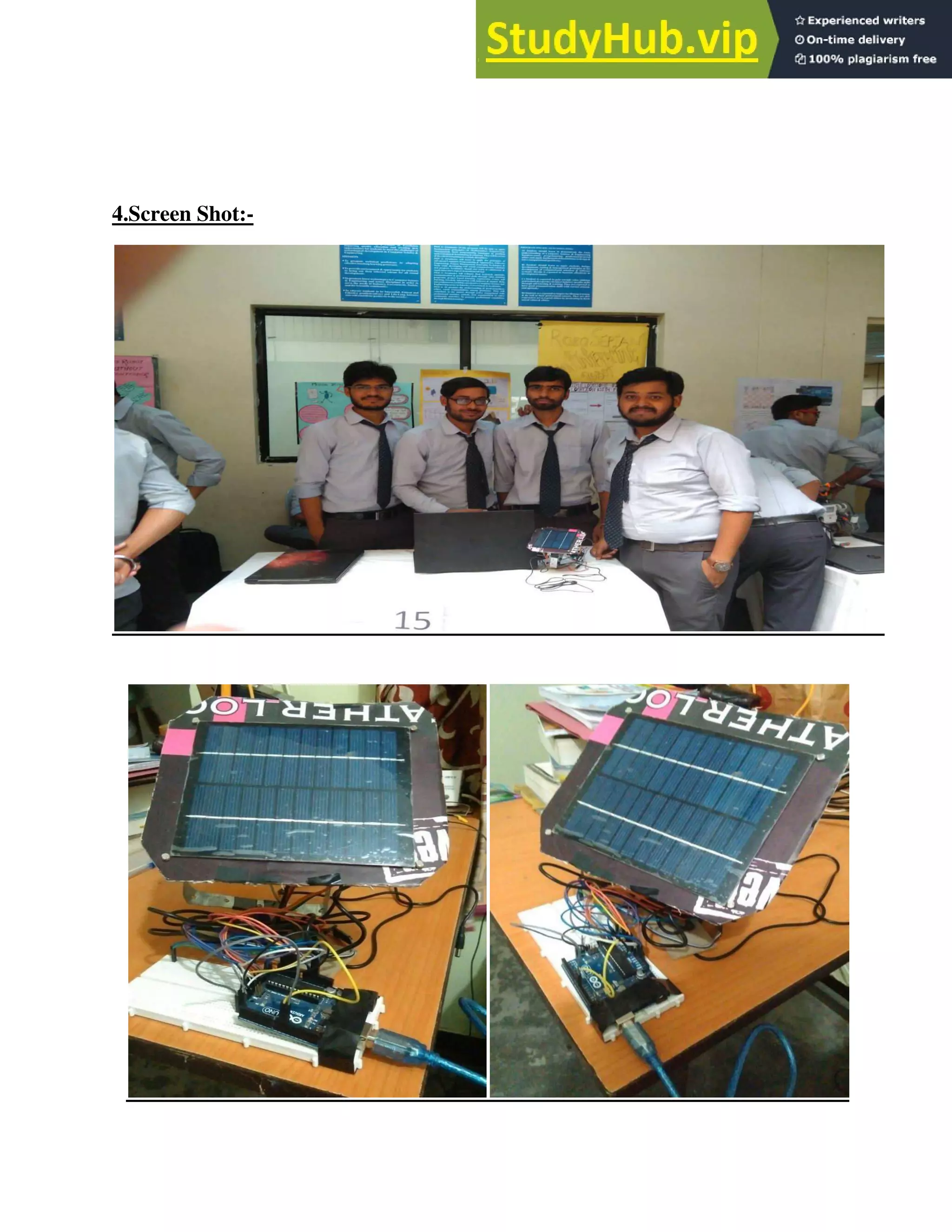 A Seminar Project Report ARDUINO BASED SOLAR TRACKING SYSTEM | PDF