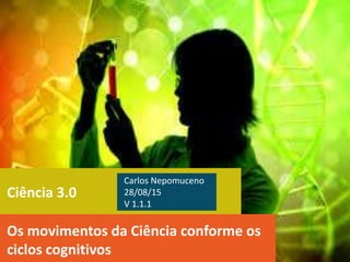 Ciência 3.0
Os movimentos da Ciência conforme os
ciclos cognitivos
Carlos Nepomuceno
28/08/15
V 1.1.1
 